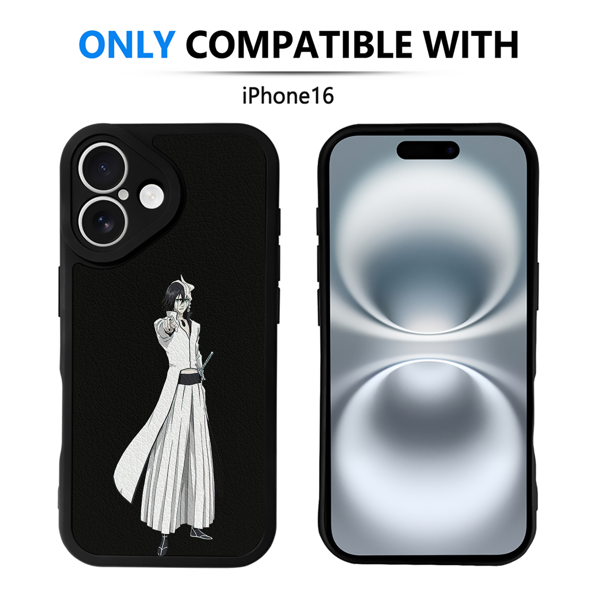 （画像用） ブリーチ ウルキオラ·シファー BLEACH Ulquiorra cifer 【iPhone 16シリーズ対応】シリコンスマホケース（レザー調） 材質：シリコン
